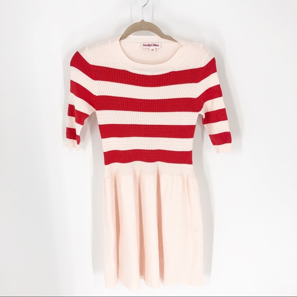 See By Chloe Stripe Knit Sweater Dress Sz S - Picture 2 of 6